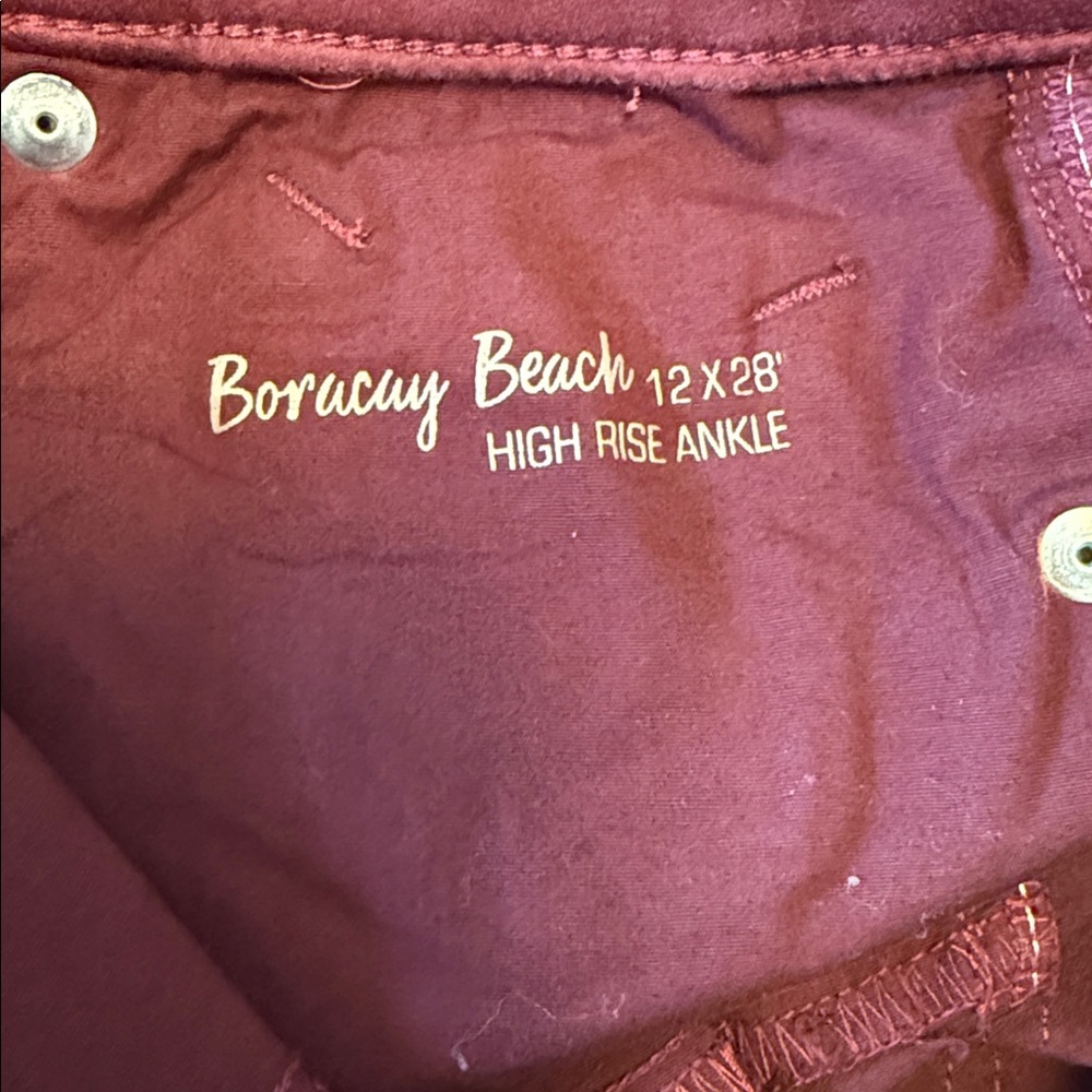 Tommy Bahama Sz 12/28 Burgundy Pants stretch - Picture 2 of 6